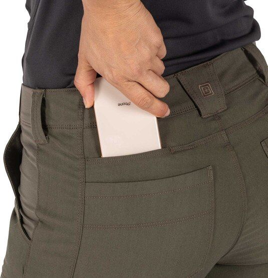 5.11 Women's Tactical Apex Pant in Ranger Green with back phone pocket